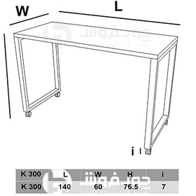 تصویر میز اداری چرخدار مدل K300 