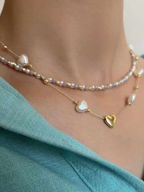 تصویر ست گردنبند قلب 