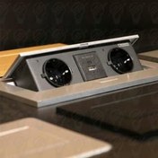 تصویر پریز توکار ملونی مدل 10017 Melloni Built-in Waste Bin Model 10017