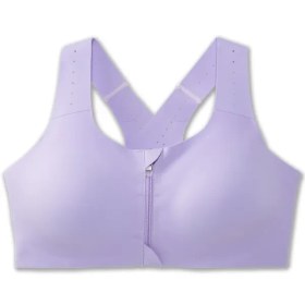 تصویر نیم تنه ورزشی زنانه بروکس مدل: Women's Dare Zip Run Bra 2.0 