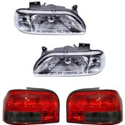 تصویر چراغ جلو و عقب خطر قرمز دودی پراید 131 بسته 4 عددی گارانتی سلامت و کیفیت کالا+گارانتی تعویض بی قید و شرط