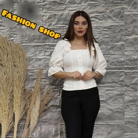 تصویر شومیز مدل دلسا - مشکی / سایز 4 (44-46) 