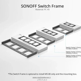 تصویر قاب سویچ 2 خانه کلید هوشمند و nspanel سونوف Switch frame 2 smart key house and Sonof nspanel