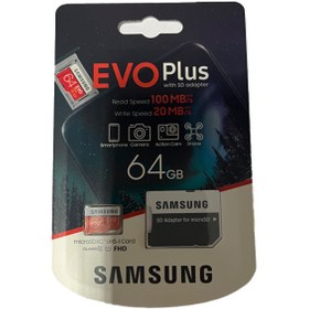 تصویر کارت حافظه64Gسامسونگ EVO Plus 