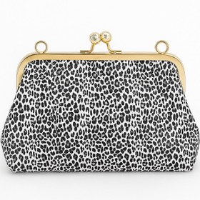 تصویر کیف زنانه مجلسی مدل پلنگی Women's leopard-print evening bag
