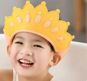 تصویر کلاه محافظ حمام نوزاد و کودک سیلیکونی طرح تاج 