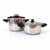 تصویر زودپز روگازی یونیک پرو Unique Pro آلمان ۵+۷ لیتری استیل 