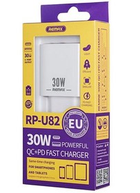 تصویر شارژر دیواری ریمکس مدل RP-U82 QC+ PD 30W 