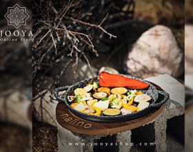 تصویر تابه گریل چدن نالینو مدل Padela (بدون درب) cast iron grill pan padela model-without door