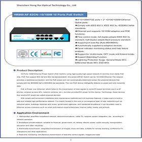 تصویر سوئیچ 8PoE پورت HRUI مدل HR900-AF-82GN HRUI PoE HR900-AF-82GN