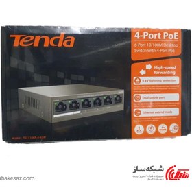 تصویر سوئیچ شبکه 6 پورت تندا مدل TEF1106P-4-63W Tenda TEF1106P-4-63W 6-Ports switch