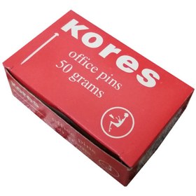 تصویر سوزن ته‌ گرد کورس مدل 0293 بسته 50 گرمی Koores Office Pins, 0293 Model , 50 gram