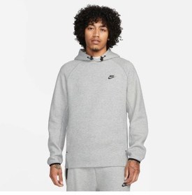 تصویر سویشرت ورزشی مدل Nike Sportswear Tech Fleece رنگ خاکستری تیره هدر/سیاه مردانه نایک 