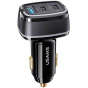 تصویر شارژر فندکی فست شارژ یوسامز USAMS C24 105W 3 Ports Car Charger Quick Charge US-CC141 