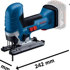 تصویر اره منبت کاری اره مویی شارژی حرفه ای GST 185-LI بوش Bosch GST 185-LI PROFESSIONAL CORDLESS JIGSAW (Battery & Charger Not Included)