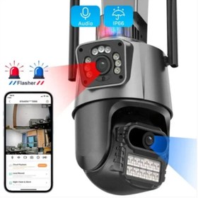 تصویر دوربین سیم کارت خور دو لنزه چرخشی v380 pro Mini Speed Dome v380 pro