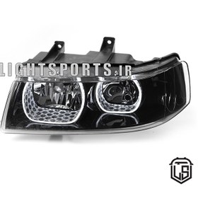 تصویر چراغ جلو اسپرت سمند طرح گلس U سفید 
