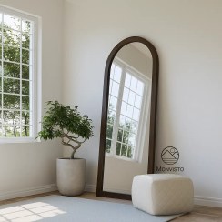 تصویر آینه قدی ایستاده چوبی مدل Arco عرض ۶۰ 