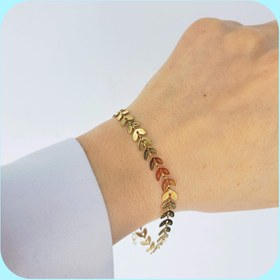 تصویر دستبند زنجیر گندمی 