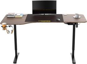 تصویر میز کامپیوتر گیمینگ تویستد مایندز مدل T Shaped Electric-height adjustable Right Twisted Minds T Shaped Electric-height adjustable Right Gaming Computer Desk