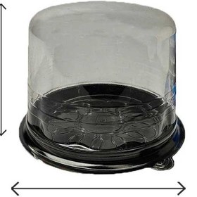 تصویر ظرف کاپ کیک گرد تک نفره - 10 عدد 