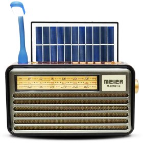 تصویر رادیو اسپیکر پنل خورشیدی می یر مدل M-521BT-S Meier Solar Panel Radio Speaker Model M-521BT-S