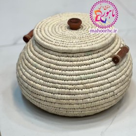 تصویر جابرنجی حصیری خمره‌ای 18 تا 20 کیلویی با دسته چوبی 