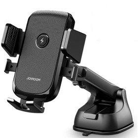 تصویر شارژر وایرلس و پایه نگهدارنده موبایل داخل خودرو جویروم Joyroom Mechanical Wireless charging car holder (dashboard) 15W JR-ZS213 