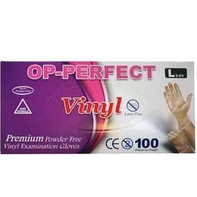 تصویر دستکش یکبار مصرف ونیل مدل OP-PERFECT بسته 100 عددی 