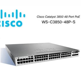 تصویر سوییچ سیسکو WS-C3850-48P-S isco Catalyst 3850 48 Port PoE IP Base