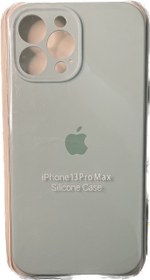 تصویر قاب سیلیکونی محافظ لنزدار iphone 13 pro Max آیفون 13 - آبی روشن 