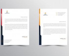 تصویر سربرگ A4 چند منظوره – Abtract letterhead design modern 