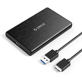 تصویر محفظه هارد اکسترنال ORICO USB3.0 تا SATA III 2.5 \u0026quot;برای 7mm و 9.5 mm 2.5 اینچ SATA HDD / SSD ابزار رایگان [UASP پشتیبانی] سیاه (2189U3) 