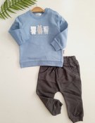 تصویر ست بلوز و شلوار نوزادی پسرانه طرح خرس | دورس پنبه‌ای ارگانیک برند دانالو ضدحساسیت 