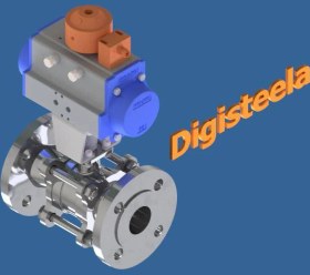 تصویر شیر توپی پنوماتیک استیل 