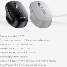 تصویر ماوس بی سیم ایسر مدل M155 