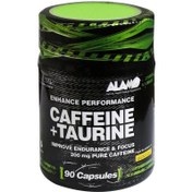 تصویر کپسول کافئین و تائورین آلامو ۹۰ عددی 