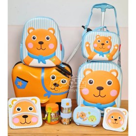 تصویر چمدان کودک اوپس طرح خرس چرخدار کد 3100911 