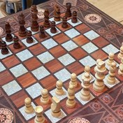 تصویر مهره شطرنج تمام چوبی درجه 1 خارجی سایز بزرگ - بزرگ 