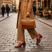 تصویر ست کیف و کفش چرم کد 06 