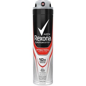 تصویر اسپری دئودورانت مردانه رکسونا آنتی باکتریال پروتکشن 48 ساعته حجم 200 میل Rexona Deodorant Spray Antibacterial protection 10x 48h For Men 200ml