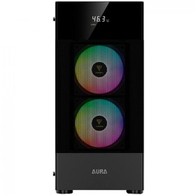 تصویر کیس کامپیوتر گیم دیاس مدل AURA GC5 Gamdias AURA GC5 DIGITAL DISPLAY MESH RGB Mid Tower Computer Case