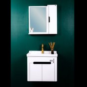 تصویر آینه و روشویی میتکو مدل مگنولیا کد 17 