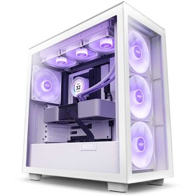 تصویر کیس کامپیوتر ان زی ایکس تی مدل H7 Elite Matte White NZXT H7 Elite Matte White RGB Mid Tower Computer Case