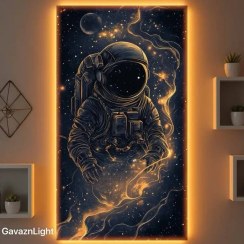 تصویر تابلو بک لایت فضانورد 3 