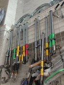 تصویر کمک فنر جلو موتور هوندا پوسته کاستوم استیریت قرمز 