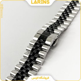 تصویر لارنس | قیمت و خرید بند اپل واچ Rolex سری Metal سایز 42/44/45 میلیمتر _ رنگ Silver Black 