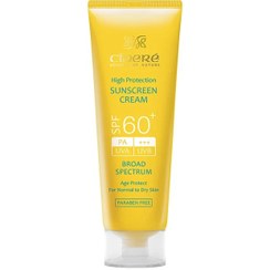 تصویر کرم ضد آفتاب بدون رنگ سینره مدل SPF60 محافظ UVA ،UVB و +++PA، ضد پیری، مناسب پوست‌های معمولی و خشک حجم 50 میلی‌لیتر CINERE sunscreen spf 60