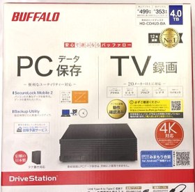 تصویر هارد اورجینال اکسترنال بوفالو 4 ترابایت مدل HD-CD4U3-BA BUFFALO 4TB HD-CD4U3-BA