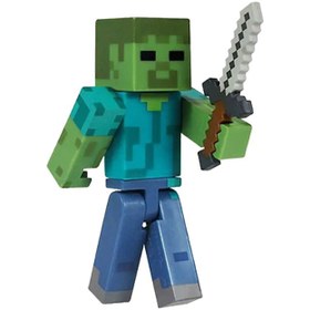 تصویر اکشن فیگور زامبی ماینکرفت Minecraft Zombie Action Figure Minecraft Zombie Action Figure